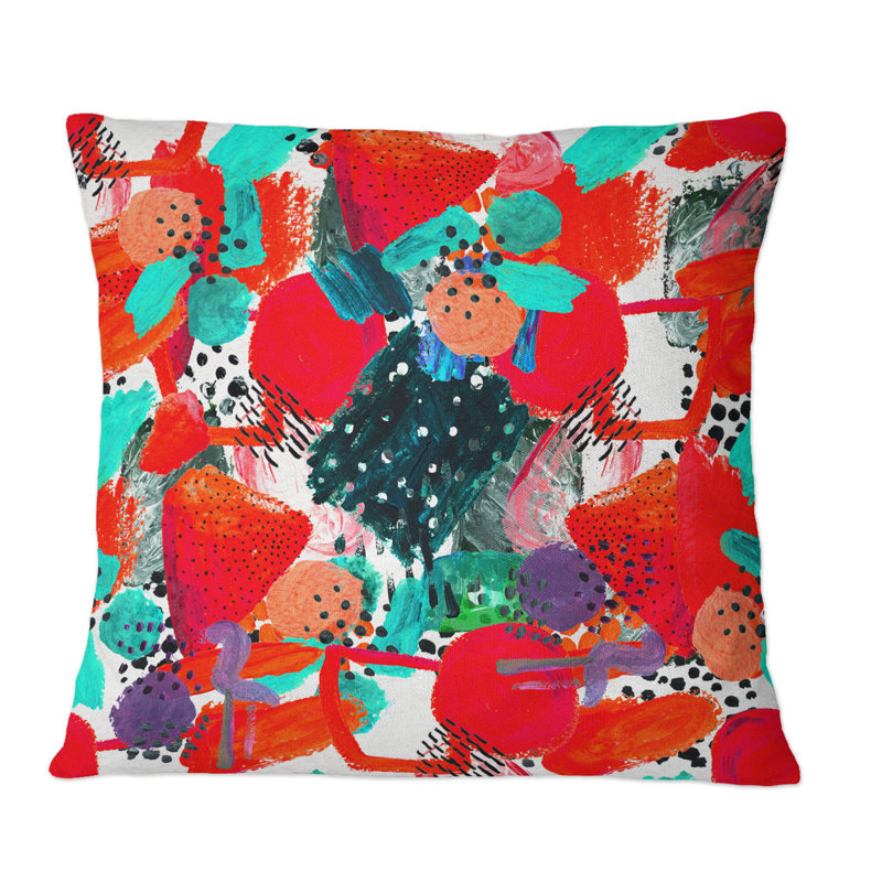 Abstract Throw Pillow, 16" x 16"
