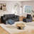 108.3" Sectional Foam Couch-689210264