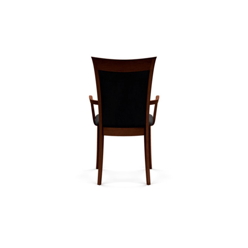 Morgan Upholstered Arm Chair, Cognac Cherry, Microseude Onyx