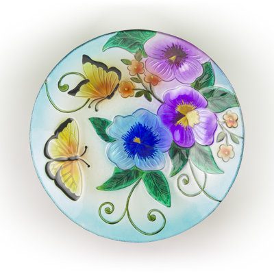 Alverda Glass Birdbath