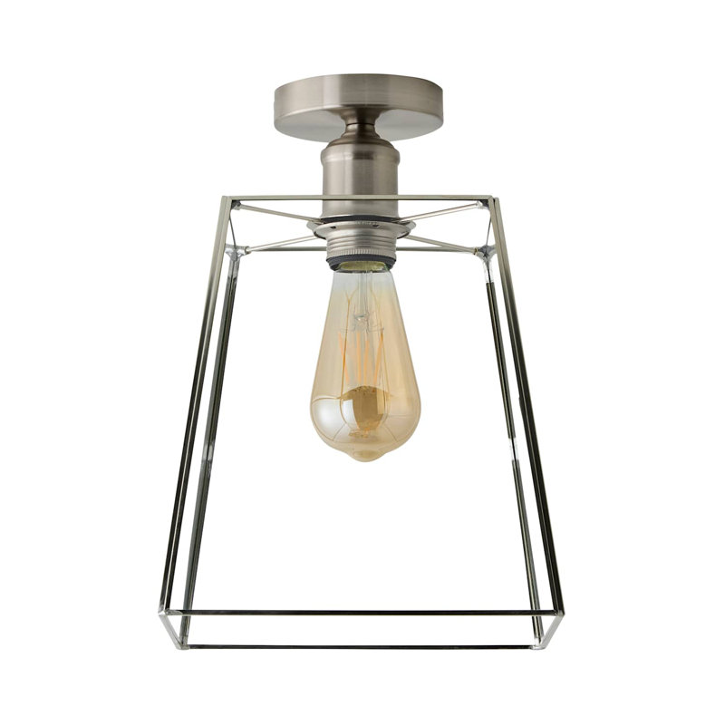 Glass Flush Mount, Brushed Nickel