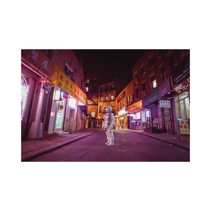 The Lonely Astronaut XX 1 Piece Wrapped Canvas Wall Art