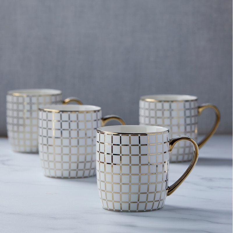 Lattice Mugs, Gold