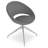 Crescent Metal Solid Back Side Chair-42291495