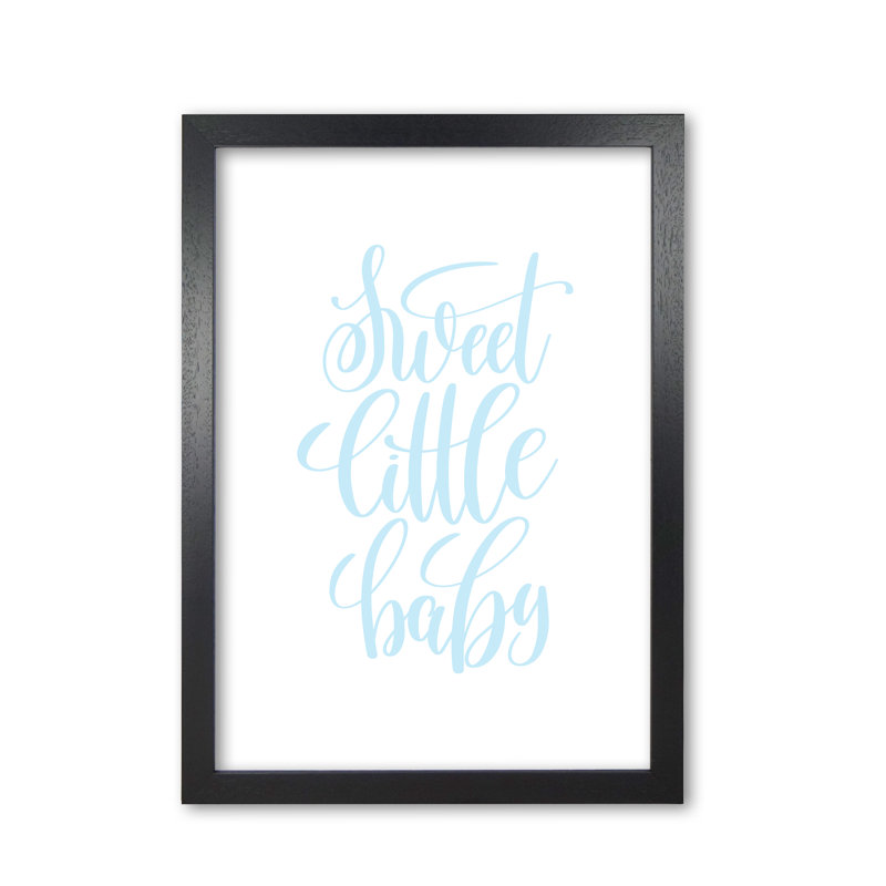 Sweet Little Baby - Print, Black Grain Frame, 42 cm H x 30 cm W x 5 cm D