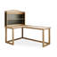 Bureau en bois massif en L Burlywood-1253160183-1253160182