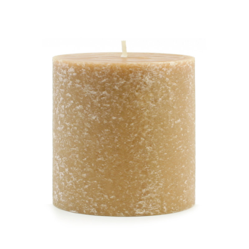 Timberline Unscented Pillar Candle, 3" H x 3" W x 3" D, Beeswax