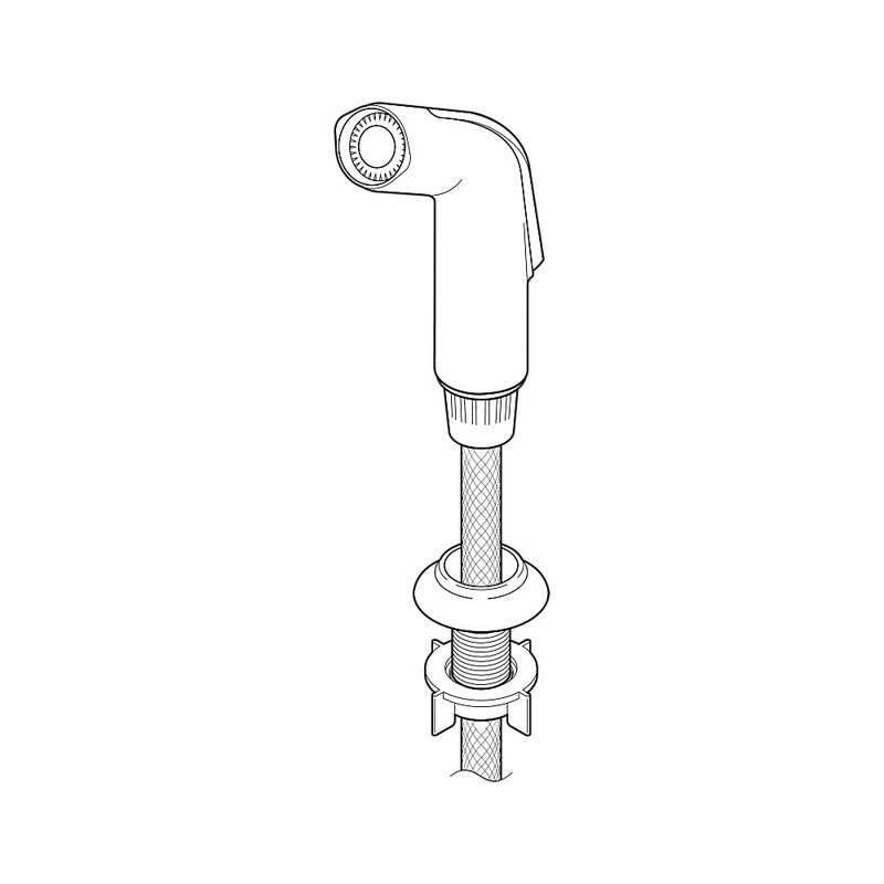 Side Sprayer, Chrome & Polished Brass