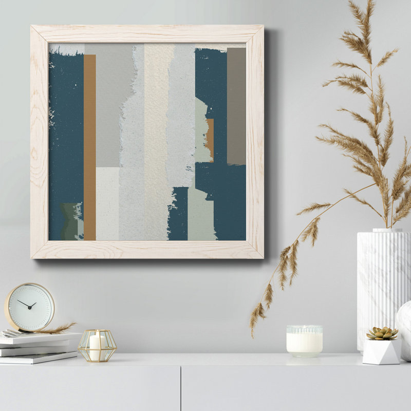 «Close to the Edge I», peinture sur toile encadrée, H 34,5 po x l 34,5 po x P 1,5 po, Toile encadrée argentée