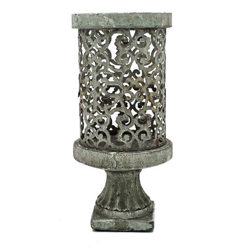 Porte-bougies à aube moyenne - Ensemble de 2 - Finition ciment