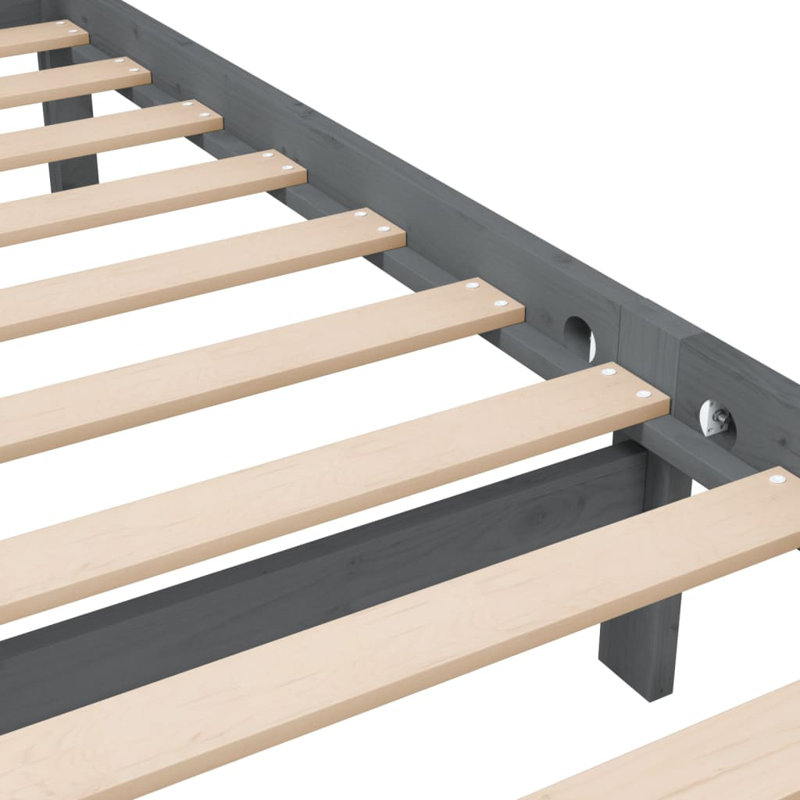 Bed Frame Solid Wood, European Double (140 x 200 cm), Solid Wood