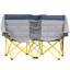 Chaise de camping pliante, chaise de camping pliante portative avec sac de transport et porte-gobelets, bleue et grise-1480867966