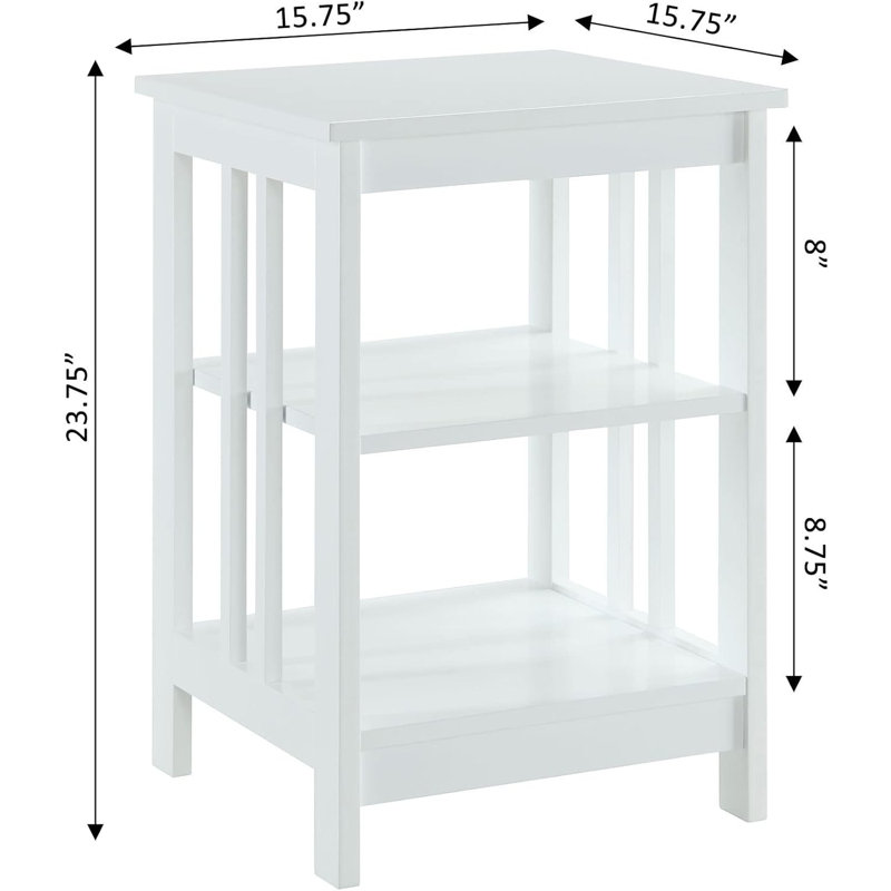 Table de bout moderne avec deux tablettes pour un rangement supplémentaire, un assemblage facile et une conception durable