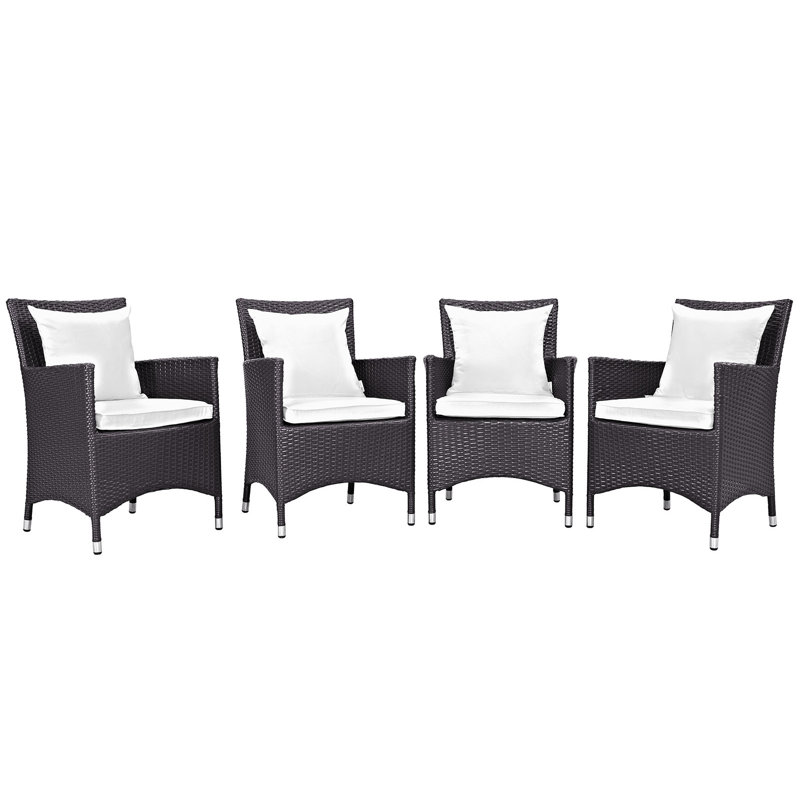 Ensemble de chaises de salle à manger d'extérieur Gather , Espresso/blanc