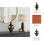 Vase de table décoratif décoratif à poignée simple abstraite pour la maison - Grand vase en terre cuite pour décoration de bureau et de salon - 14 po, noir et brun