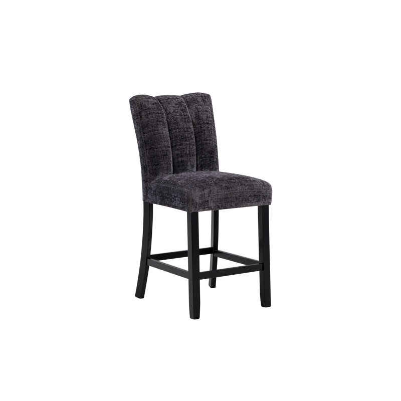 D06 Dark Gray 2pk Bar Stool Set, D06 DARK GREY 2PK BARSTOOL SET
