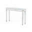 Table basse à plateau argenté avec 4 pieds