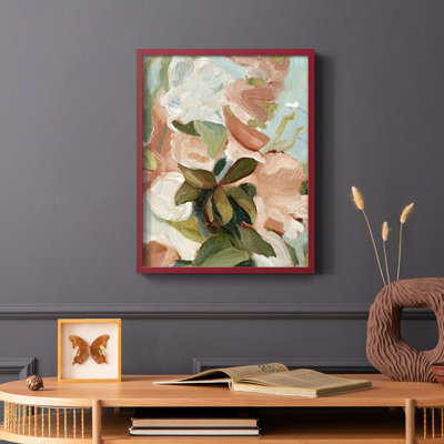 Bouquet Scatter IV Framed Print - Solid Wood