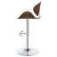 Tabouret de bar réglable écru et chromé avec repose-pieds ergonomique, parfait pour les sièges polyvalents et élégants