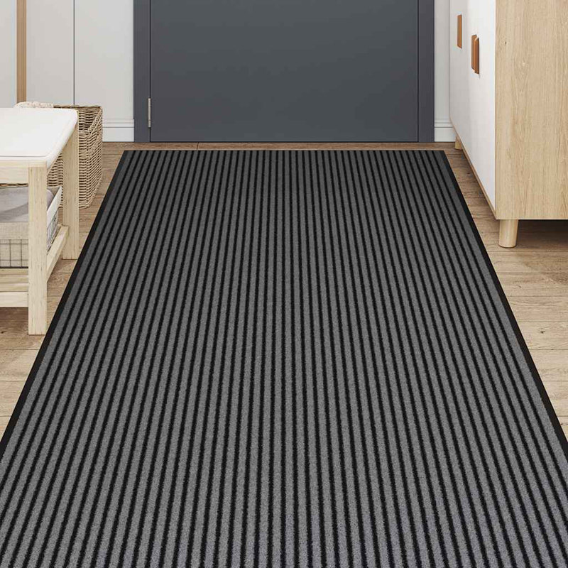 Doormat Stripe Black And Grey 115X500 Cm, 115cm W x 500cm L