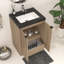Monterey 23.6" Inch Freestanding Bathroom Vanity + Reinforced Black Acrylic Sink-644166516