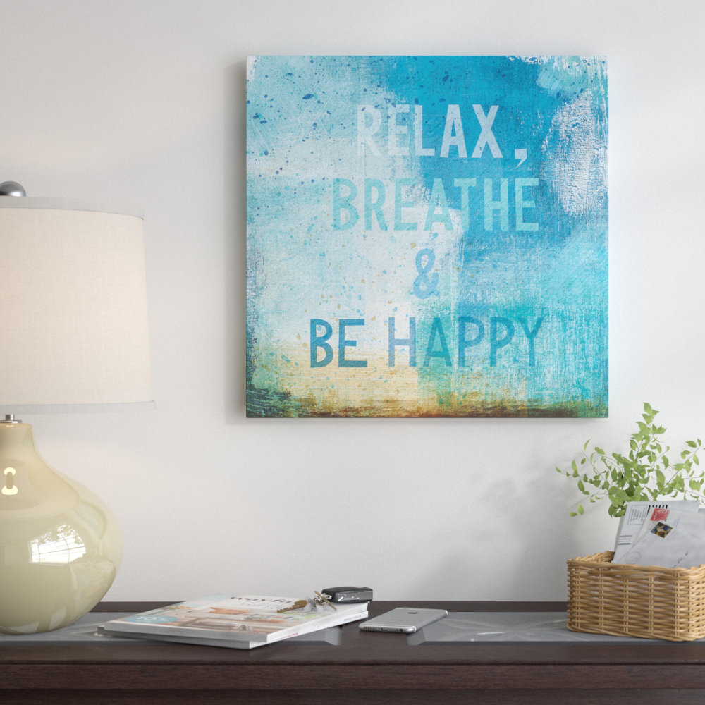 East Urban Home 'Beachscape Abstract I' Textual Art on Canvas | Wayfair