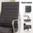 Amaiia Mid-back Ribbed Upholstered Swivel PU Leather Ergonomic Office Desk Chair, Conference Chair-765011716