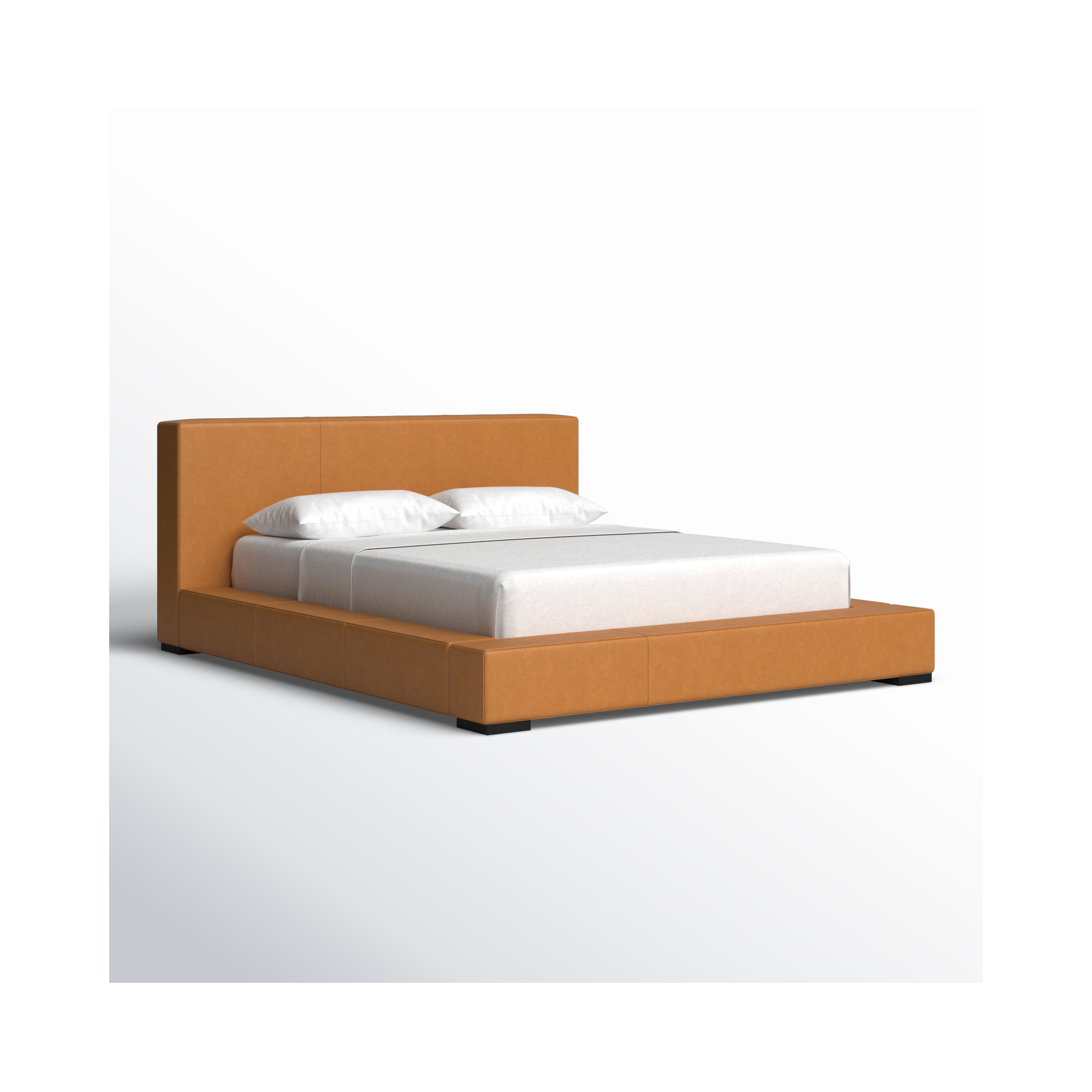 Dorine Leather Bed, Queen