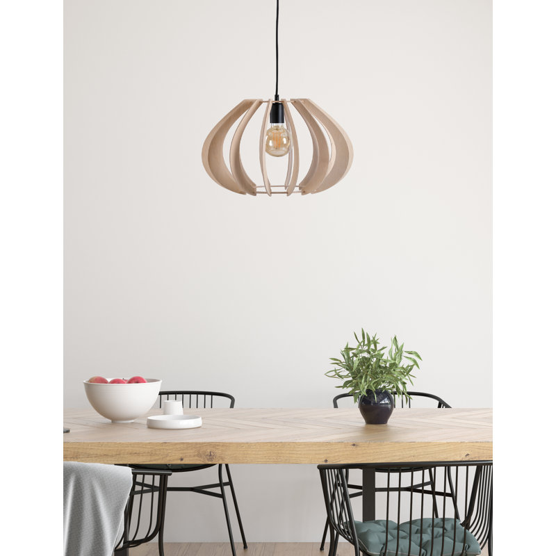 Weathers 1 - Light Single Pendant, Natural Wood