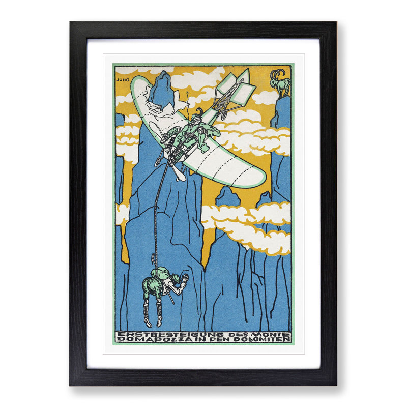 Monte Domapozza by Moriz Jung - Picture Frame Painting, Black, 48cm H x 36cm W x 2cm D