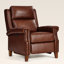Fauteuil inclinable électrique double moteur en cuir véritable avec appui-tête réglable électriquement, accoudoirs arrondis et garniture cloutée (ensemble de 2)-1626814890