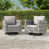Linen Gray Cushion/Gray Frame