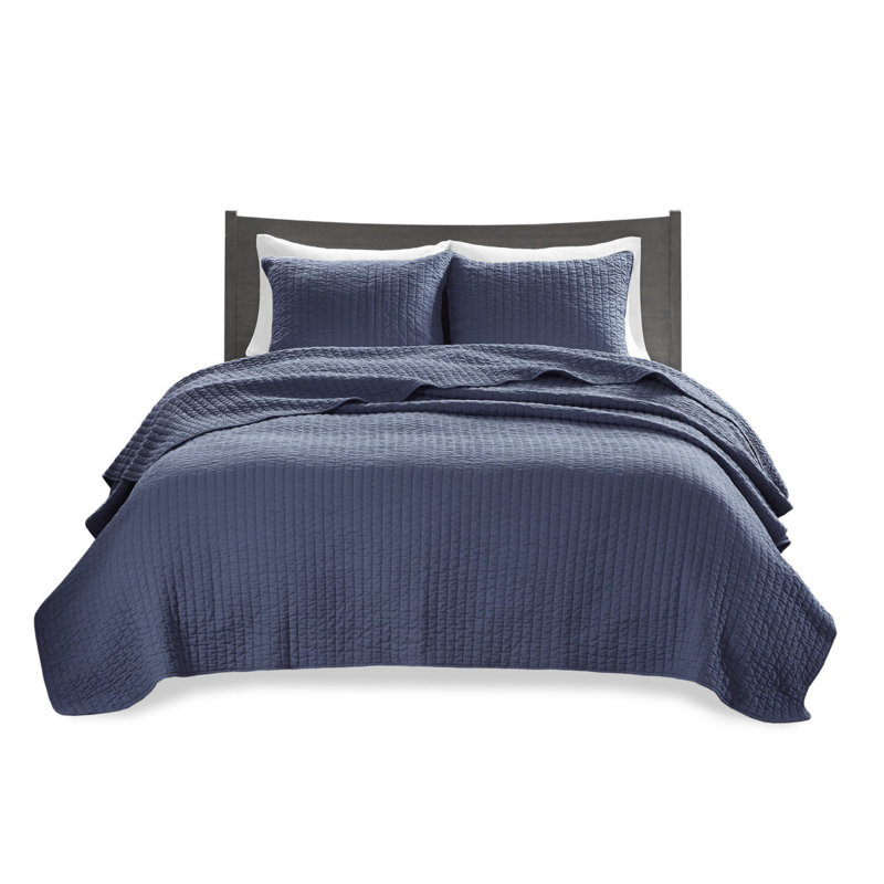 Premium Navy Bedding Sets, Soft Microfiber With Farmhouse Style, Versatile Year-round Use