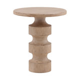 Taryn Reclaimed Pine Wood End Table, Light Warm Wash