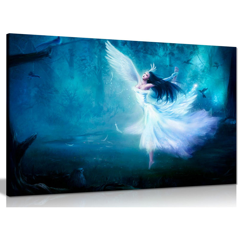 Fairy Angel Dancing Fantasy - Wrapped Canvas Print, 51cm H x 76cm W