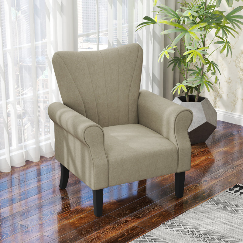 Allianah Upholstered Armchair, Beige