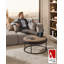 78cm Wide Faux Leather Round Footstool Ottoman-1388762328