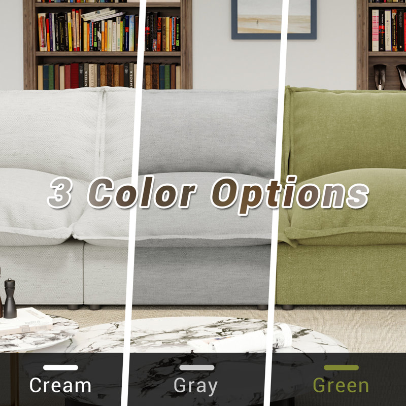 Upholstered Sectional Sofa, Gray