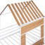 Metal Twin size Loft Bed with Roof, Window, Guardrail, Ladder-114556183