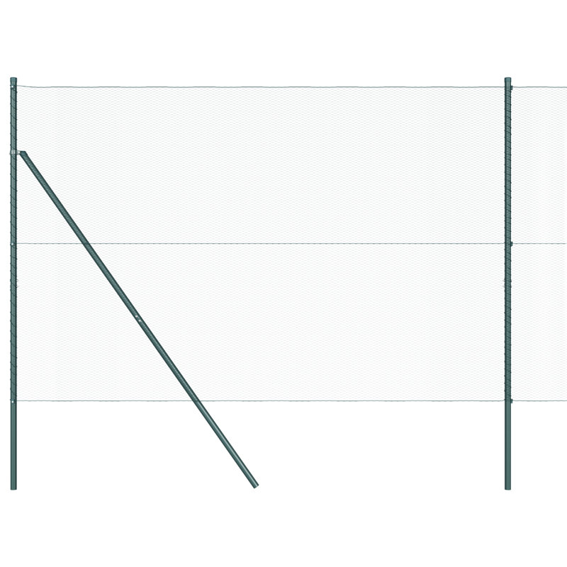Vidaxl Hexagon Fence Steel, Green, 150cm H x 1000cm W