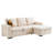 95" W Linen L-Shaped Sleeper Sectional with Storage-1516826674