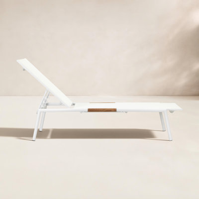 Dean 25'' Outdoor Powder Coated Aluminum Chaise Lounge