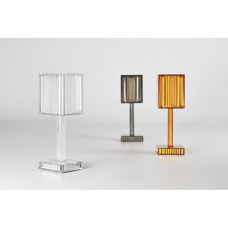 Gatsby Square Resin Table Lamp, Amber