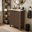 Meuble-lavabo simple 24 po avec comptoir en céramique blanche