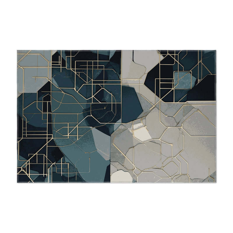 Nova Rays Indoor And Outdoor Area Rug, Rectangle 1'6" x 2'6"