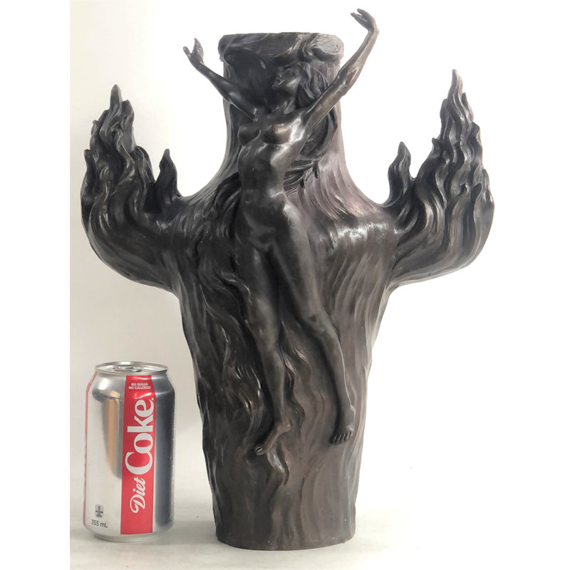 Special Patina Sexy Erotic Nude Female Hot Cast Bronze Vase Figurine Statue Gift