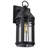 Abbra - 1 Light Large Wall Lantern - Matte Black with Clear Seeded Glass-703218413