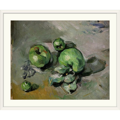 «Green Apples, c.1872 73» par Paul Cezanne, reproduction d'art