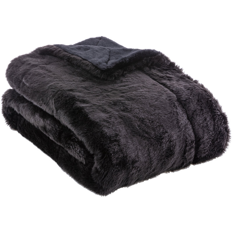 Hand Woven Throw Blanket, Black