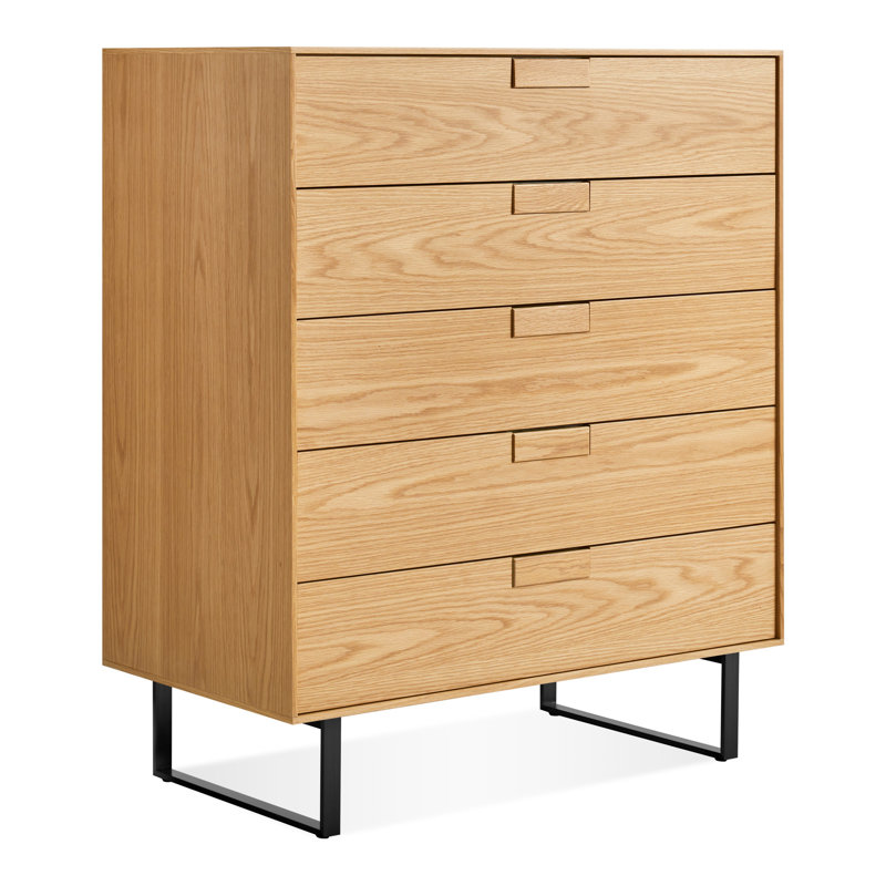 Series 11 5 - Drawer Dresser, Oblivion/White Oak